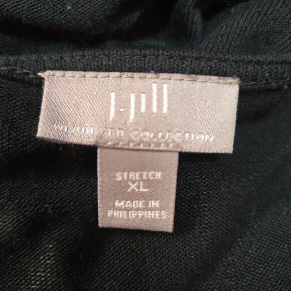 J. Jill Open Cardigan Waterfall Black Size XL - Picture 4 of 7